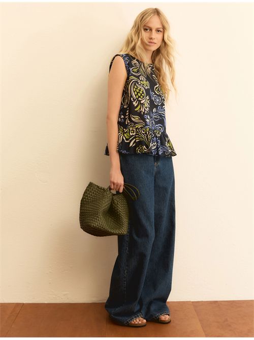 Top smanicato con balza EMME MARELLA | EMMOMBRINA091/002